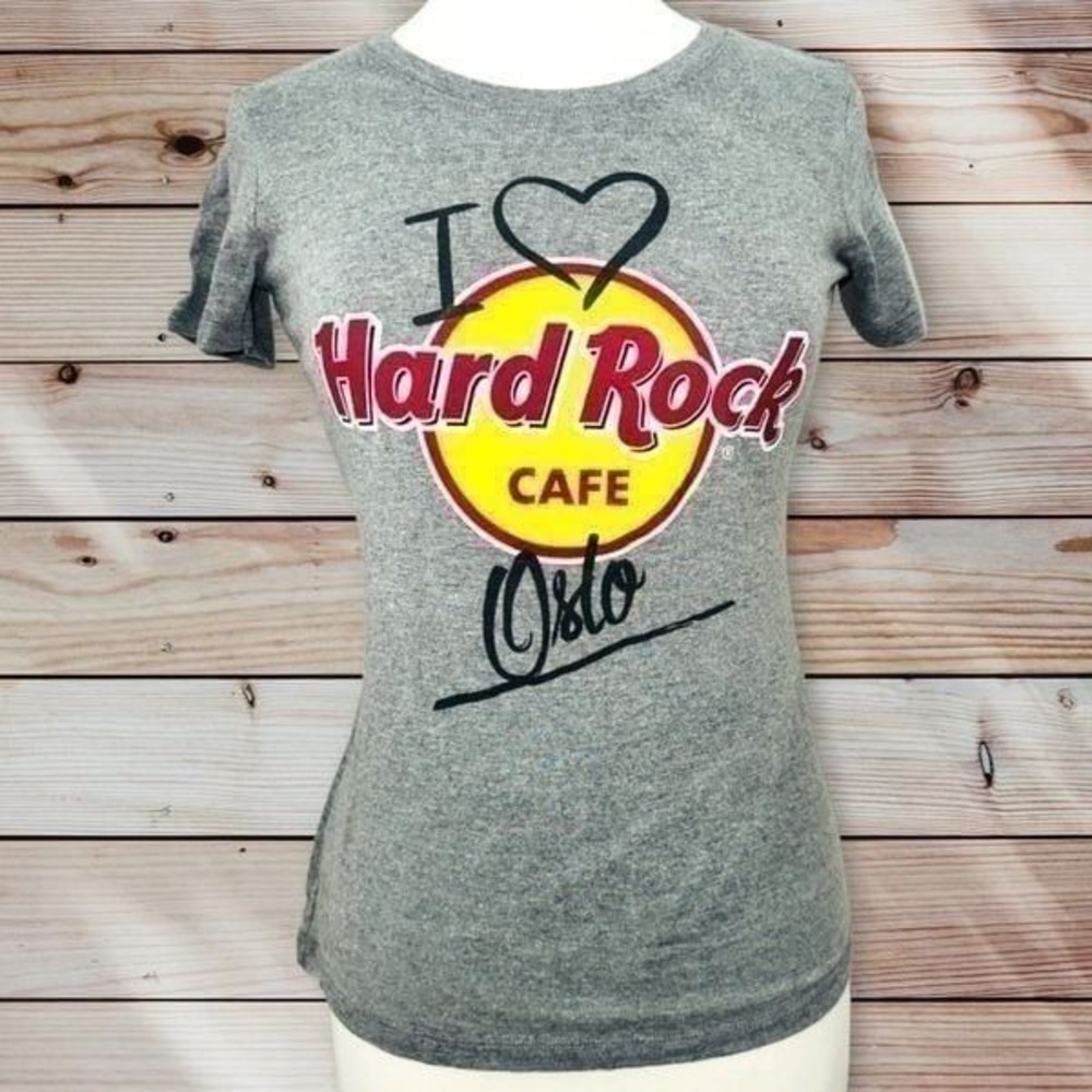 F1 Hard Rock Cafe shirt top women's Gray‎ Oslo small